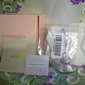 QVC Diamonique x Lisa Mason Sterling Silver Locket Heart w 26" Chain & Poem Card